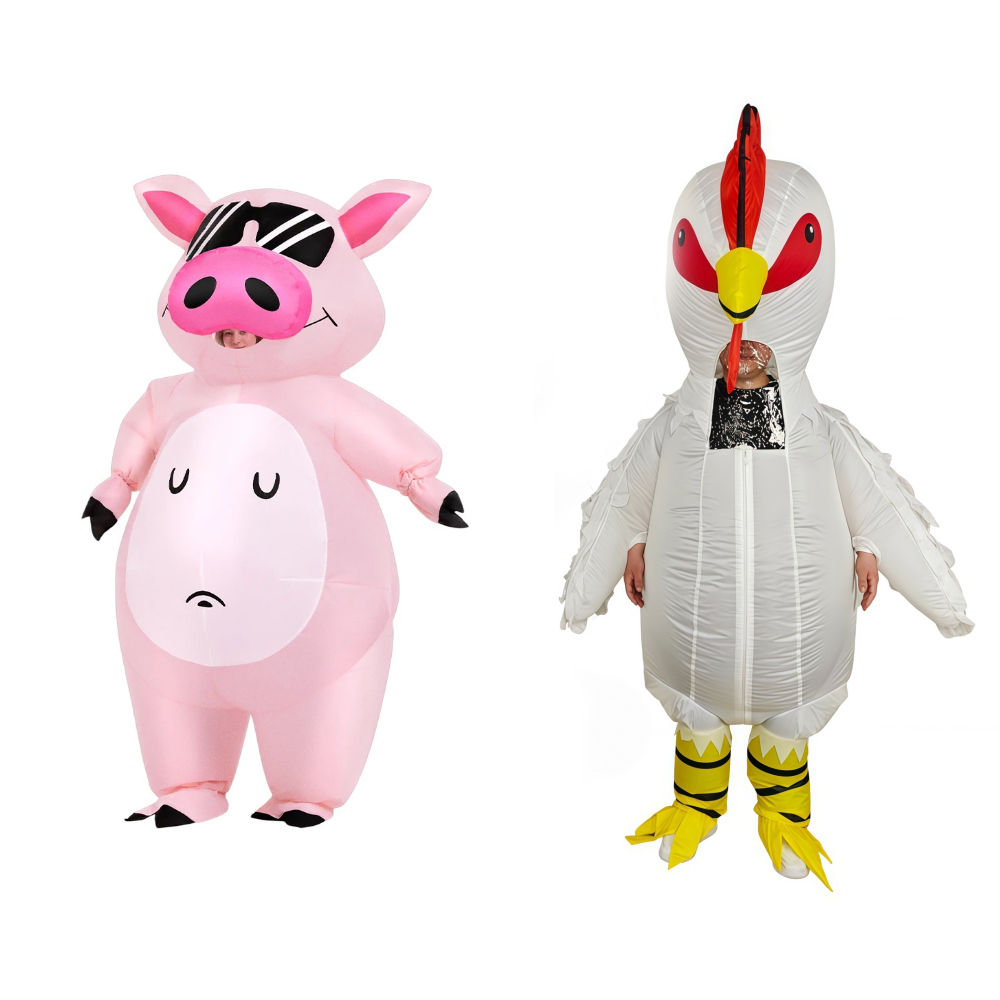 漫画動物子豚のインフレータブルコスチューム アニメピンクスー - Suits のレビューと価格