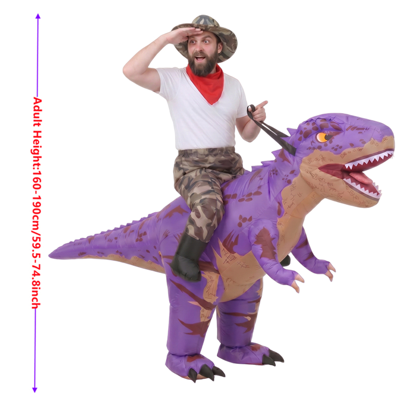 大人用、面白い迷彩柄の紫色のT-Rex（ティラノサウルス）の - Suits のレビューと価格