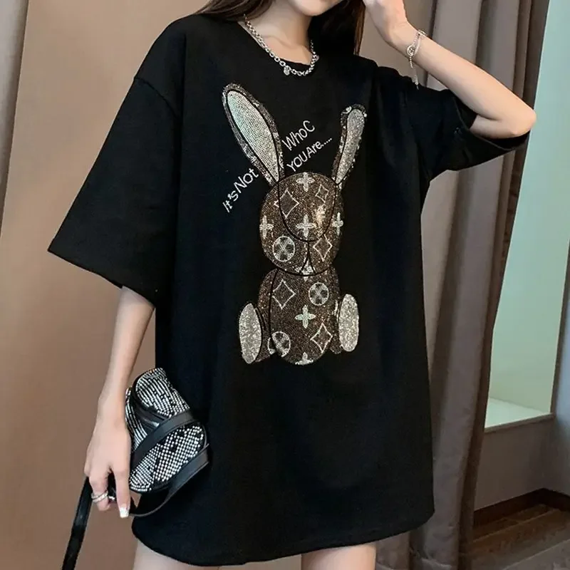 レディースサマーカジュアルTシャツ：ダイヤモンドカートゥーン - T-Shirts のレビューと価格