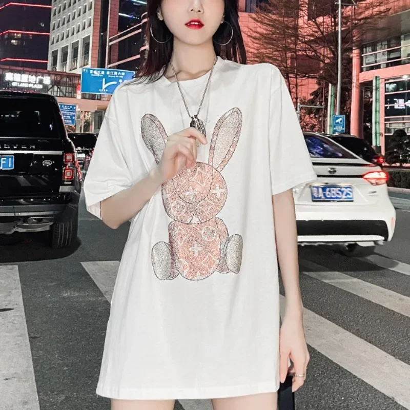 レディースサマーカジュアルTシャツ：ダイヤモンドカートゥーン - T-Shirts のレビューと価格