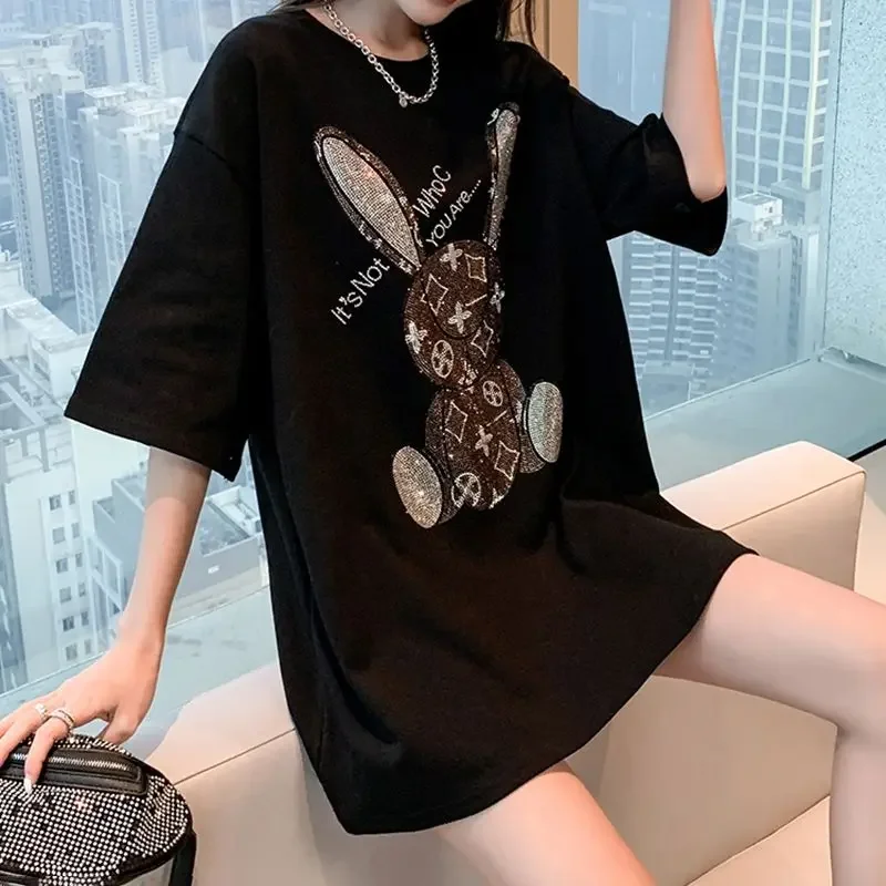 レディースサマーカジュアルTシャツ：ダイヤモンドカートゥーン - T-Shirts のレビューと価格