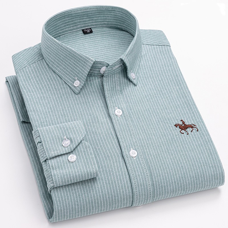 品質綿 100% オックスフォードシャツメンズ長袖カジュアル - Oxford Cotton Casual Shirt Business のレビューと価格