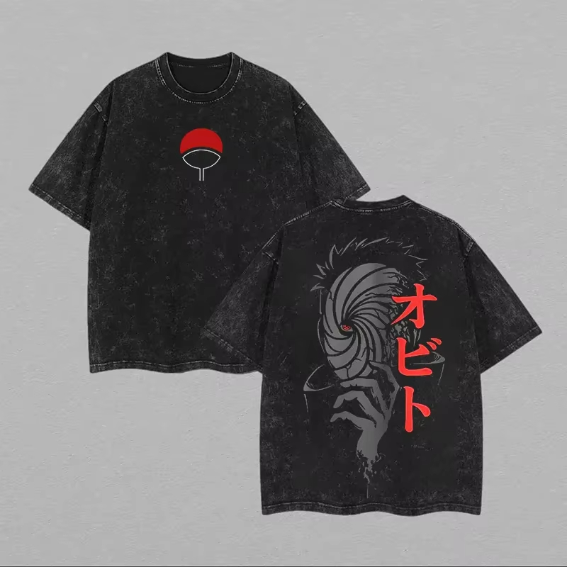 ナルトうちはオビト Tシャツマスクヴィンテージアシッドウォッ - Acid Wash Vintage Graphic T Shirt のレビューと価格